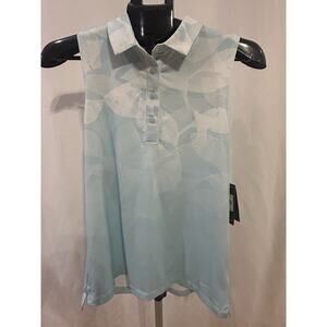 NWT Nike Dri-Fit Fairway Print Sleeveless Golf Polo Women's size S